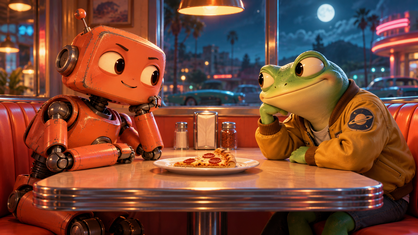 Two best friends. One slice. Zero loyalty.