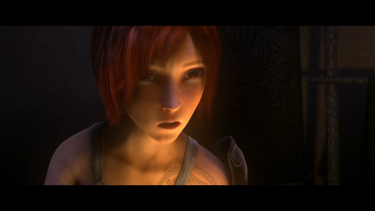 A traveler tells a shaman who she has been searching for.